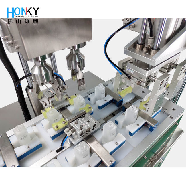 Compact Automatic Filling Machine with Touchscreen Operation and PLC Control for Cosmetic Bottles – Stainless Steel Construction