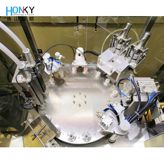 60 pièces par minute Machine automatique de bouchon avec 304 acier inoxydable et double pompe en céramique XQX2 de haute précision pour le remplissage cosmétique