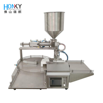 Machine de remplissage de bouteilles de crème cosmétique 100g avec pompe à piston en céramique pour un remplissage et un emballage de haute précision
