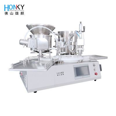 Machine de remplissage automatique de bouteilles en verre de 10 ml avec fonction de chargement automatique du bouchon pour l'industrie pharmaceutique