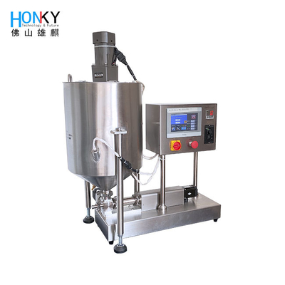 Machine de remplissage de seringue de gel de bureau avec pompe à piston en céramique servo et trémie de chauffage pour le remplissage de pâte de crème de massage