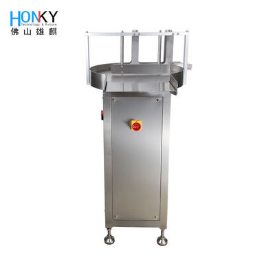 Alimentateur de bouteilles rondes sur mesure de 50 cm de diamètre pour une ligne de production automatique avec construction en acier inoxydable 304