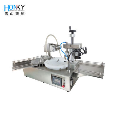 Machine de remplissage et de couvercle de flacon d'huile essentielle de bureau de 15 ml avec fonction de servo-couvercle