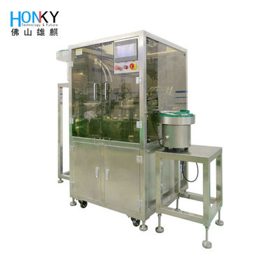 Machine de remplissage et d' enveloppe automatique d' ampoules en plastique de 2 ml avec pompe à piston de haute précision pour le remplissage essentiel