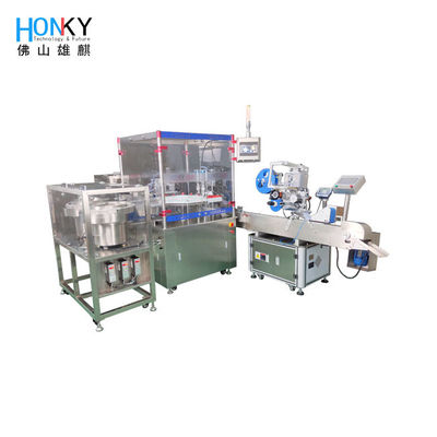 Machine de remplissage et d'enveloppe de liquide de petite bouteille 10 entièrement automatique avec 60 bouteilles/min pour le remplissage de liquide cosmétique