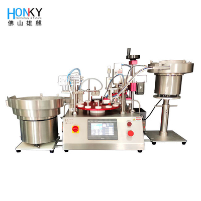 Machine automatique de remplissage et de bouchonage de petits flacons liquides avec pompe à piston en céramique pour emballage de petits flacons